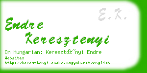 endre keresztenyi business card